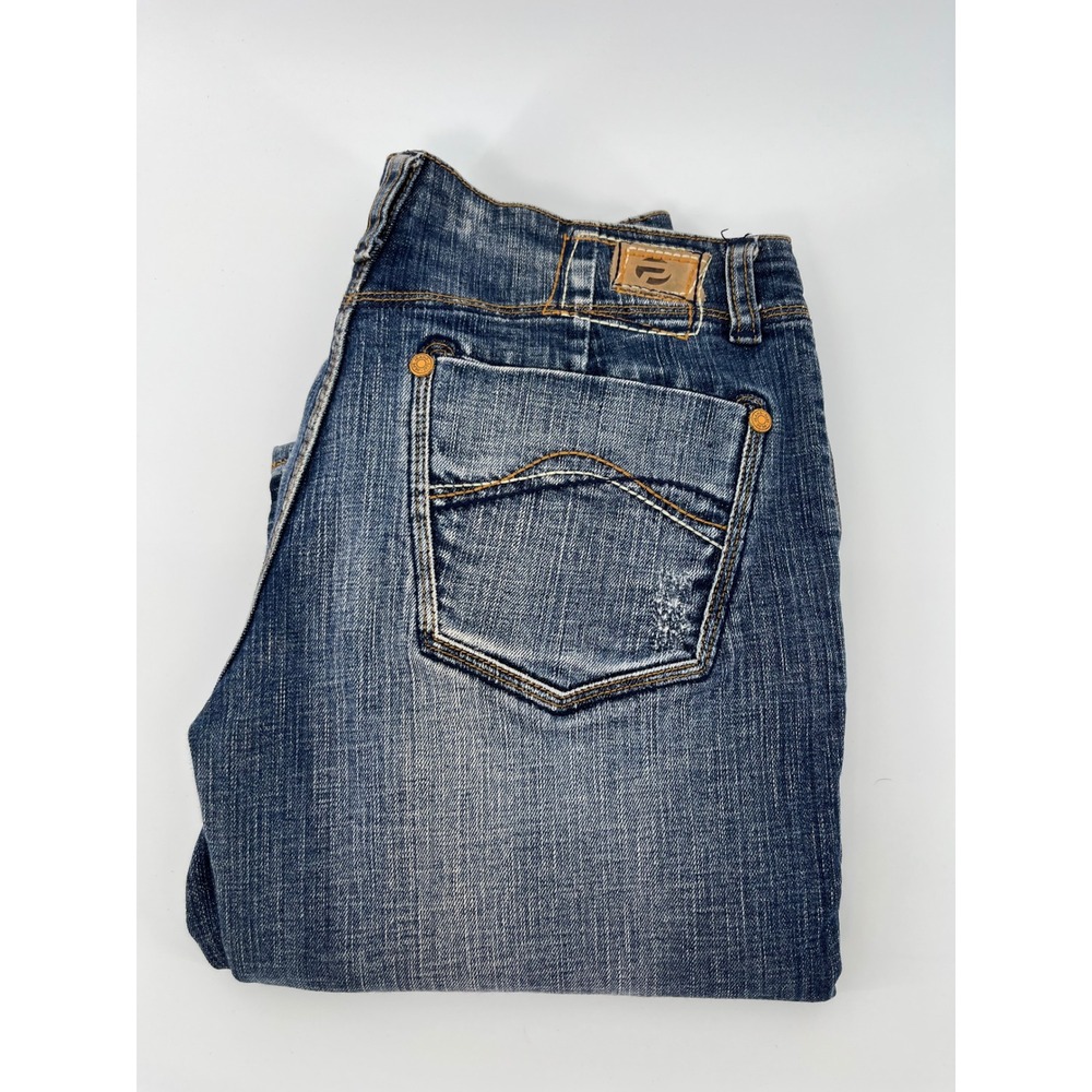 Pepe Jeans Bootcut Jeans Womens 27 Blue Low Rise Embroidered Medium Wash PJL73